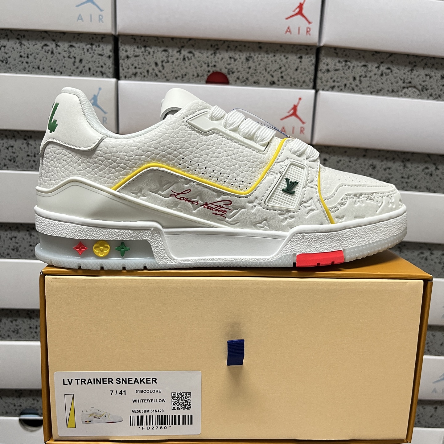 Louis Vuitton Trainer WHITE/YELLOW (White Yellow) - Image 10