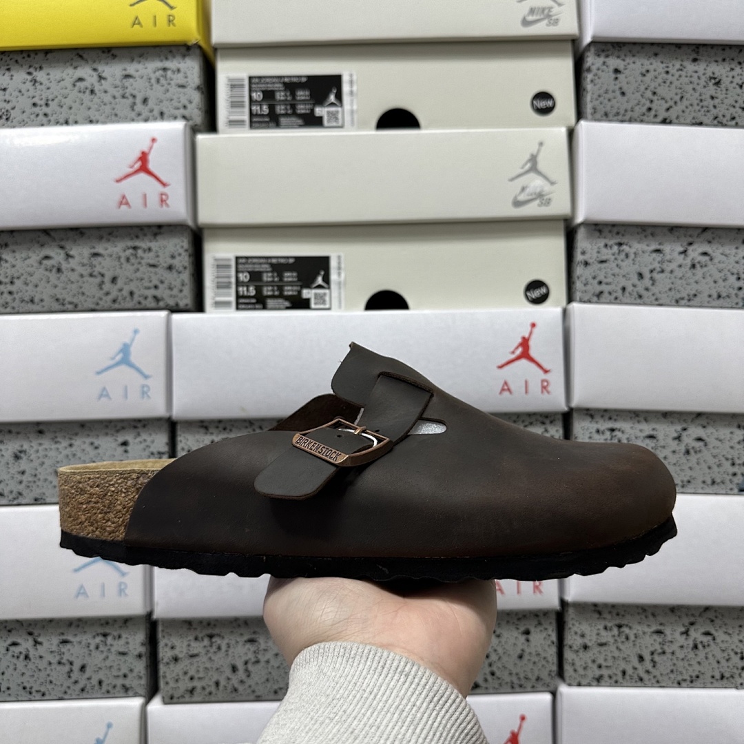 Birkenstock Birken Boston Soft Footbed Dark Coffee Leather - Image 9