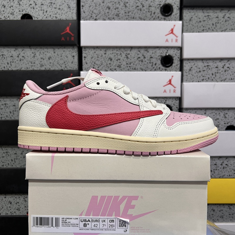 Nike Jordan 1 Retro Low OG SP Travis Scott Shy (Pink)