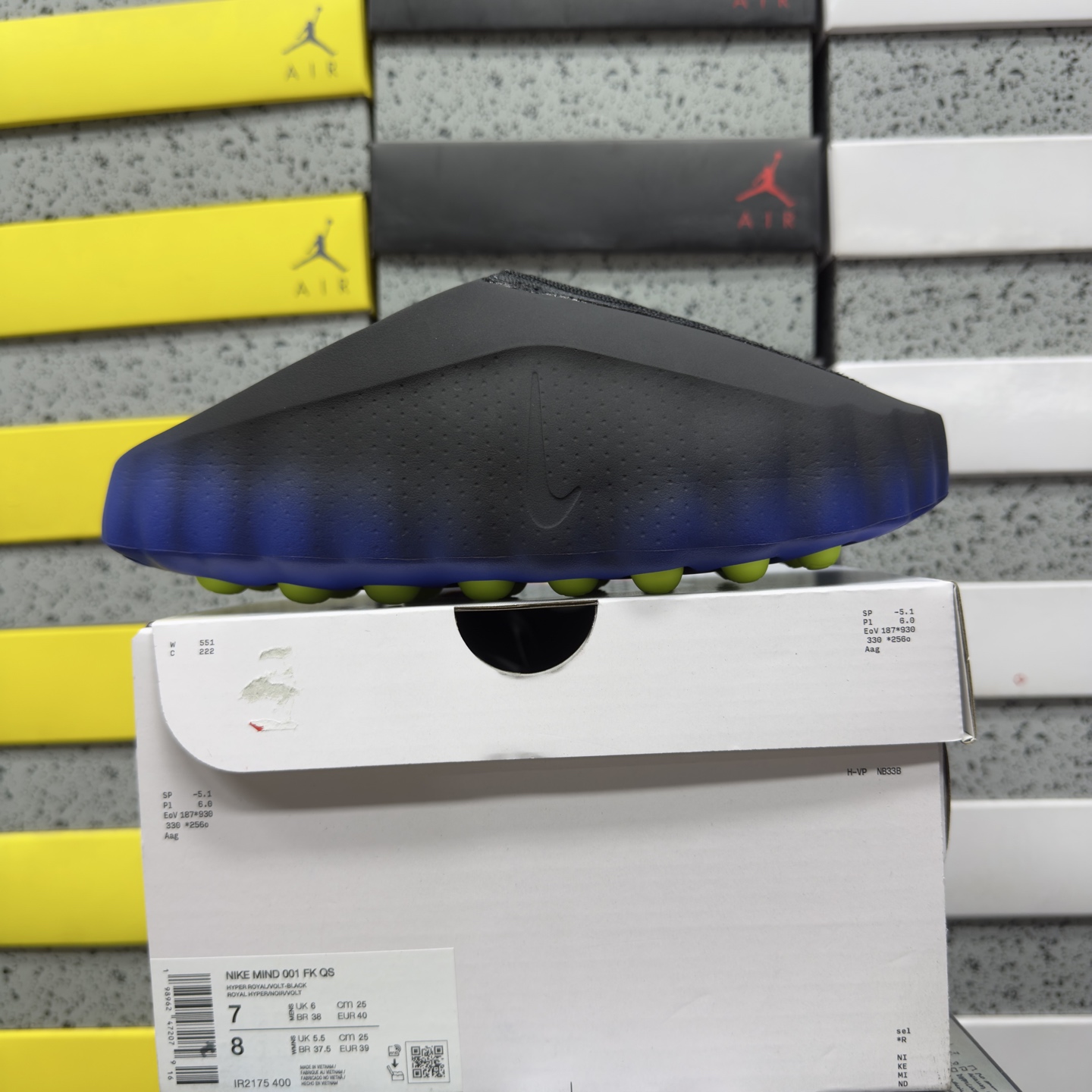 Nike Mind 001 Flyknit Slide Hyper (Royal Black) - Image 10