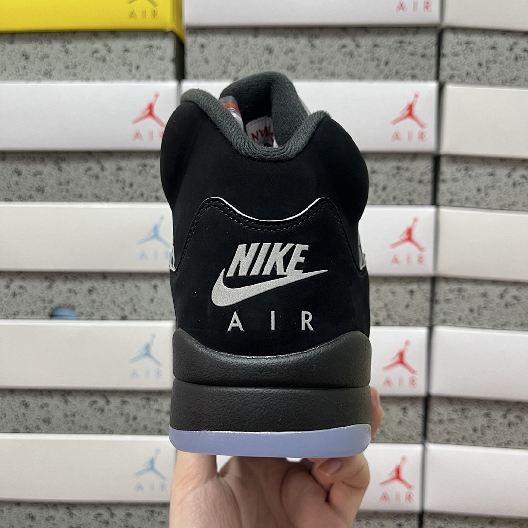 Nike Jordan 5 Retro OG Black Metallic Reimagined HF3975-001 (Silver) - Image 4