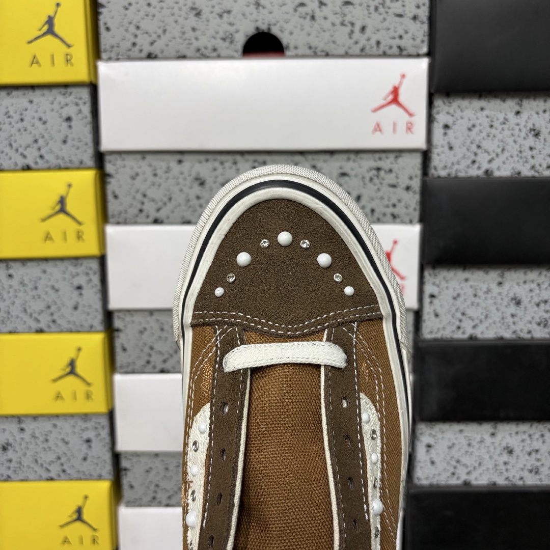 Vans LX Old Skool 36 Pearlized Pack Vintage Cocoa Brown VN000E8VFST Grey Yellow Bead - Image 3