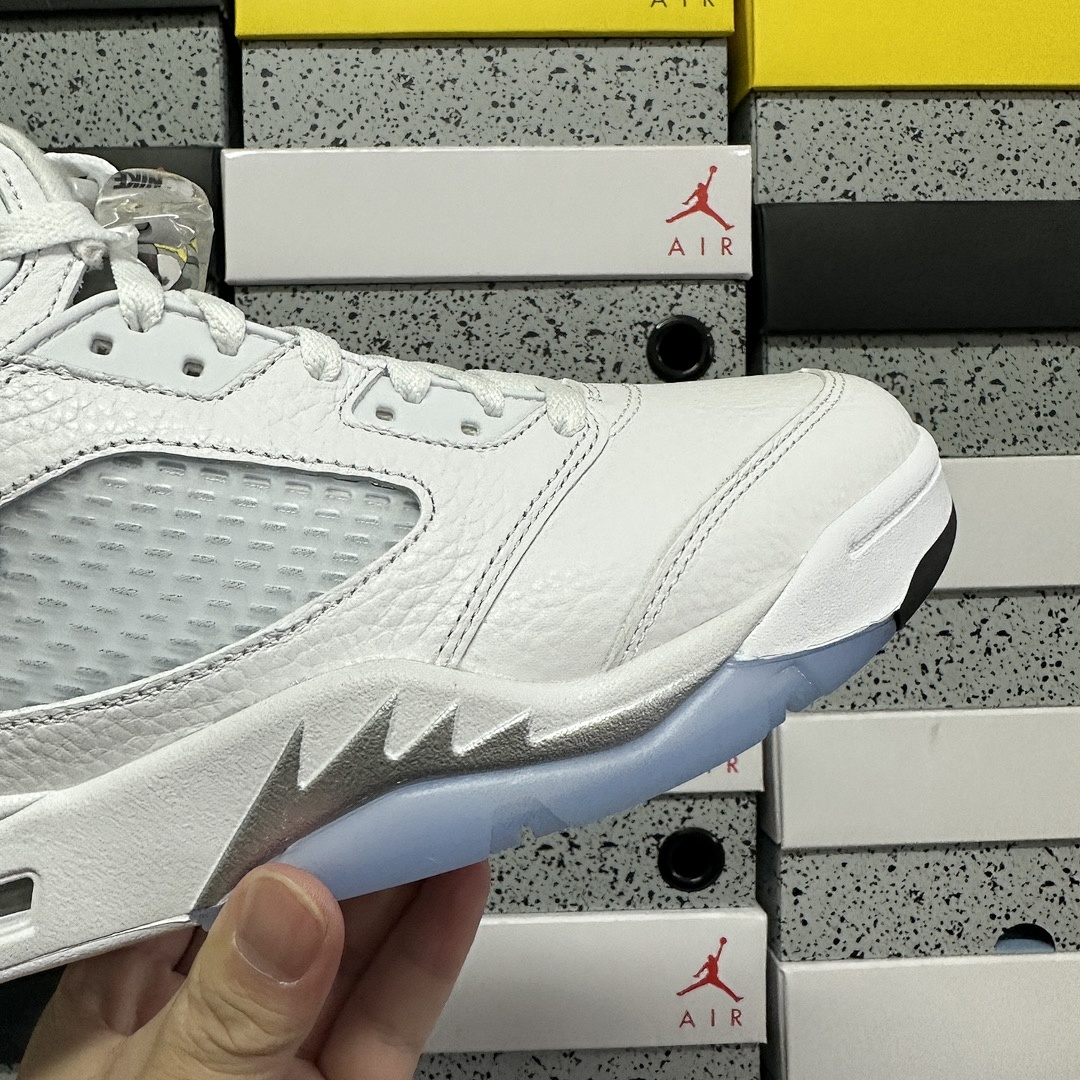 Nike Jordan 5 Retro White Metallic HQ7978-103 (Silver) - Image 10
