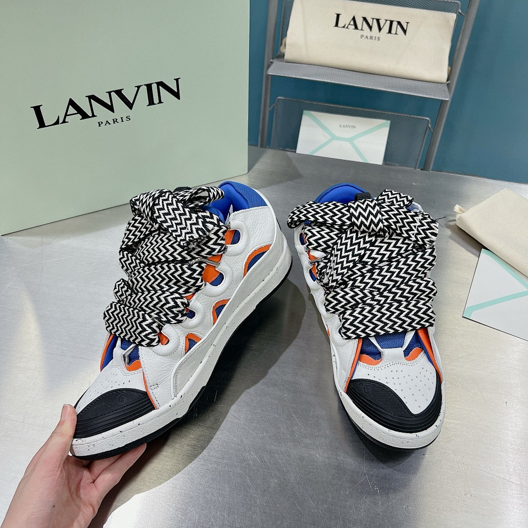 Lanvin FoShan Batch Lanvin Leather Curb Sneakers Three Generations - Image 6