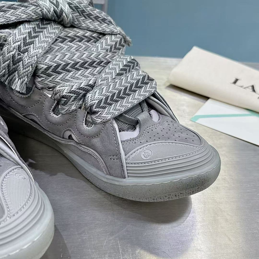 Lanvin FoShan Batch Lanvin Leather Curb Sneakers Three Generations - Image 9