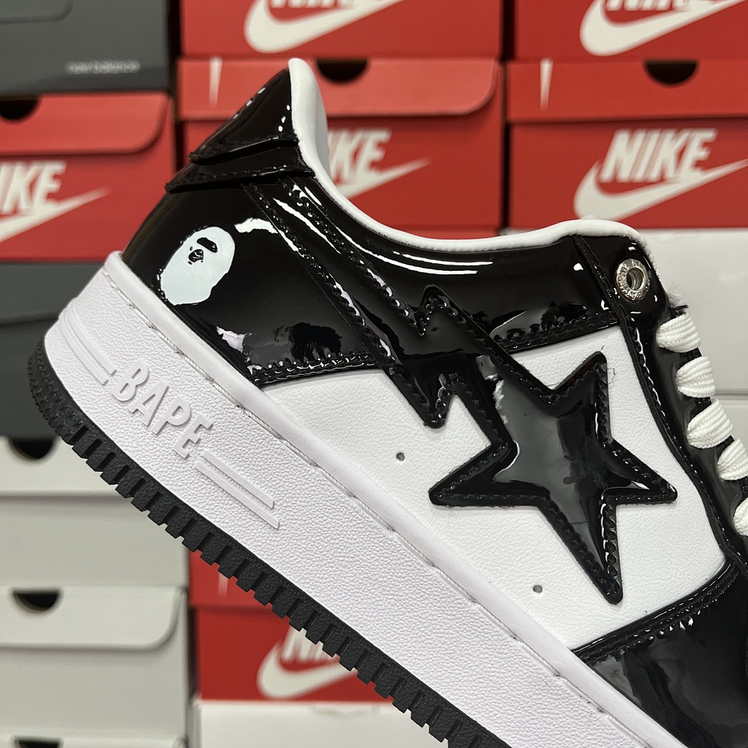Bape A Bathing Ape Bape Sta Low (Black) - Image 4