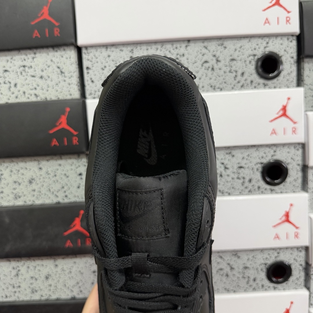 Nike Air Max 90 Leather Triple Black CZ5594-001 - Image 4