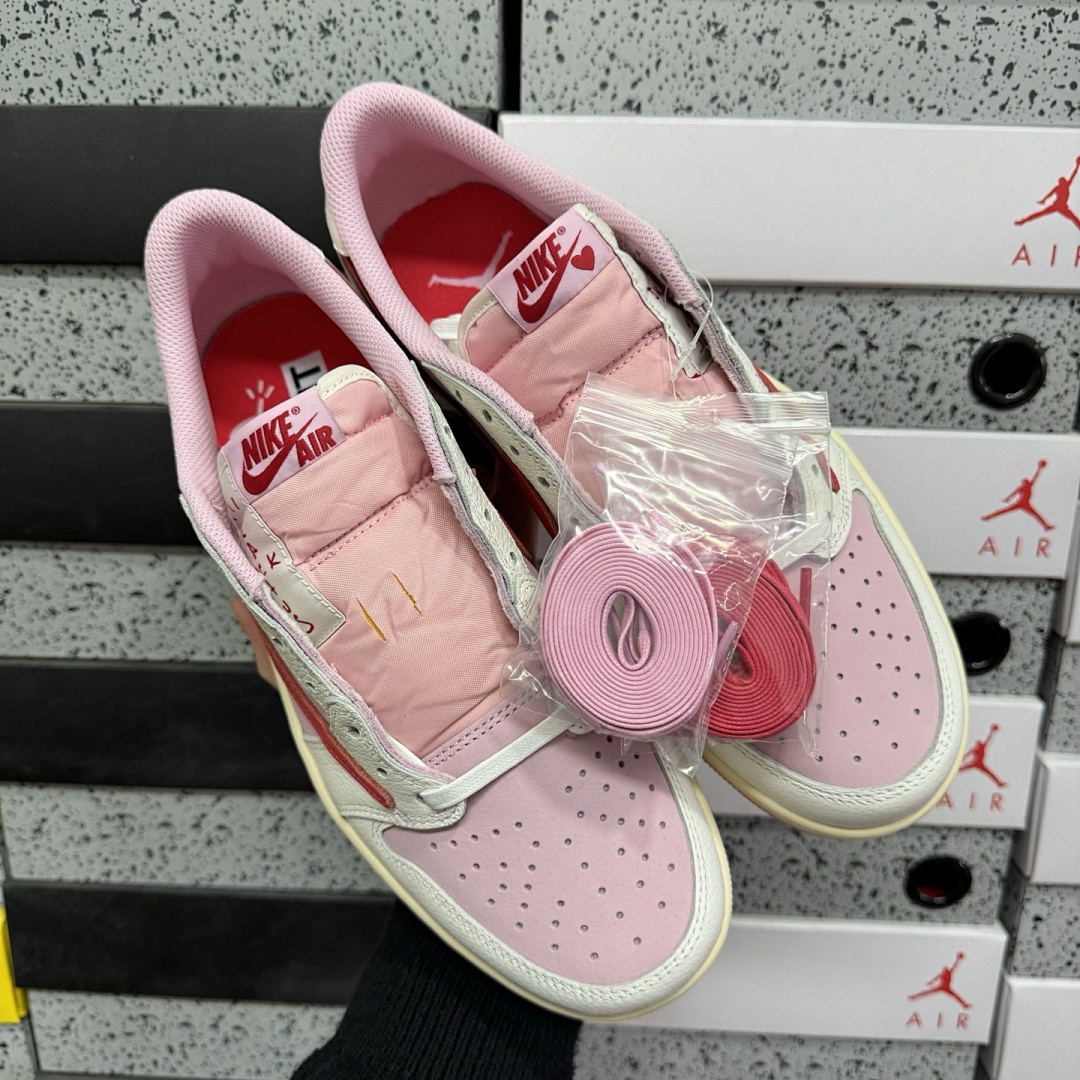 Nike Jordan 1 Retro Low OG SP Travis Scott Shy (Pink) - Image 5