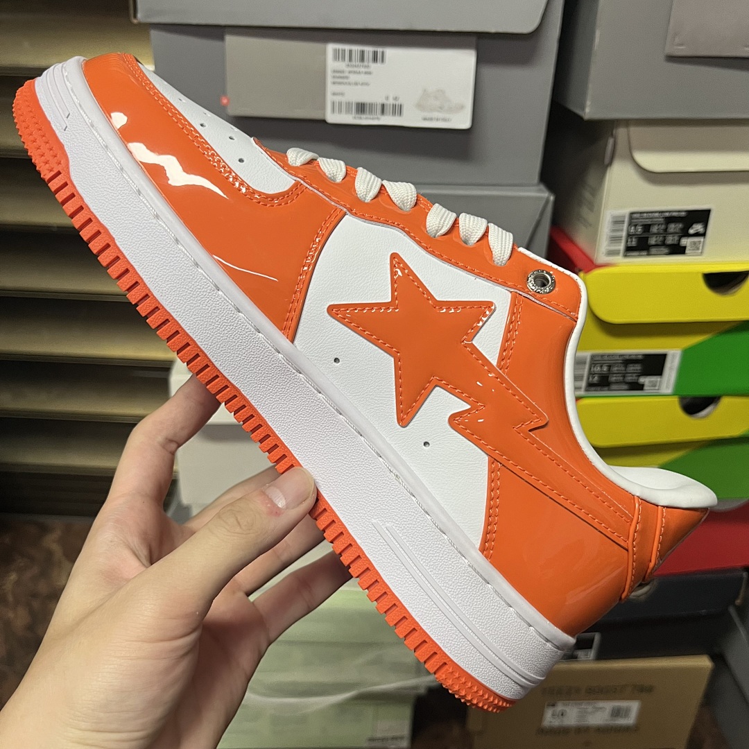 Bape A Bathing Ape Bape Sta Low Orange White 8 - Image 5