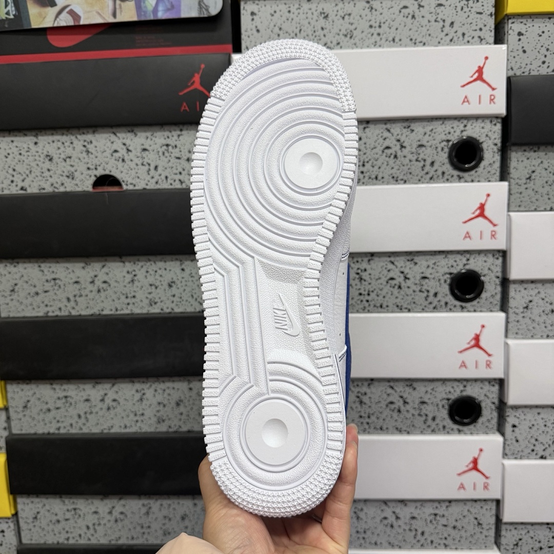 Nike Air Force 1 Low '07 LV8 (White Deep Royal Blue) - Image 3