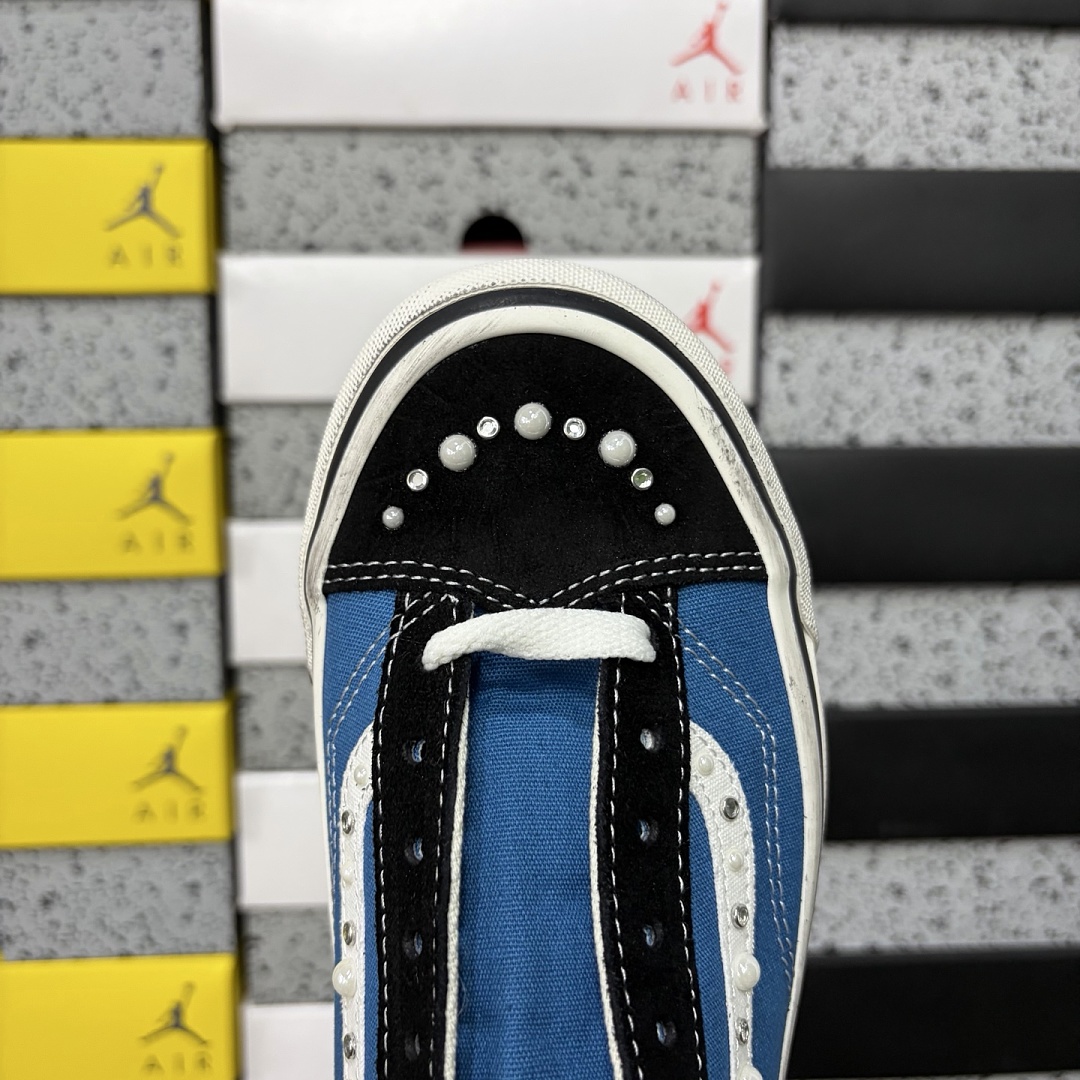 Vans LX Old Skool 36 Pearlized Pack Black Navy VN000E8VYA6 Bead Stud - Image 3