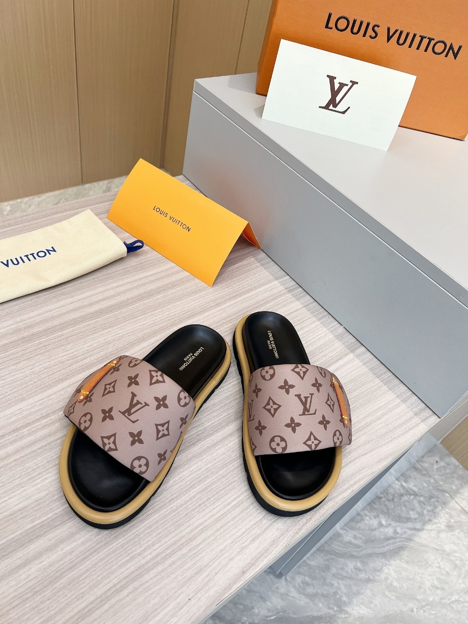 Louis Vuitton Velcro Slippers - Image 10
