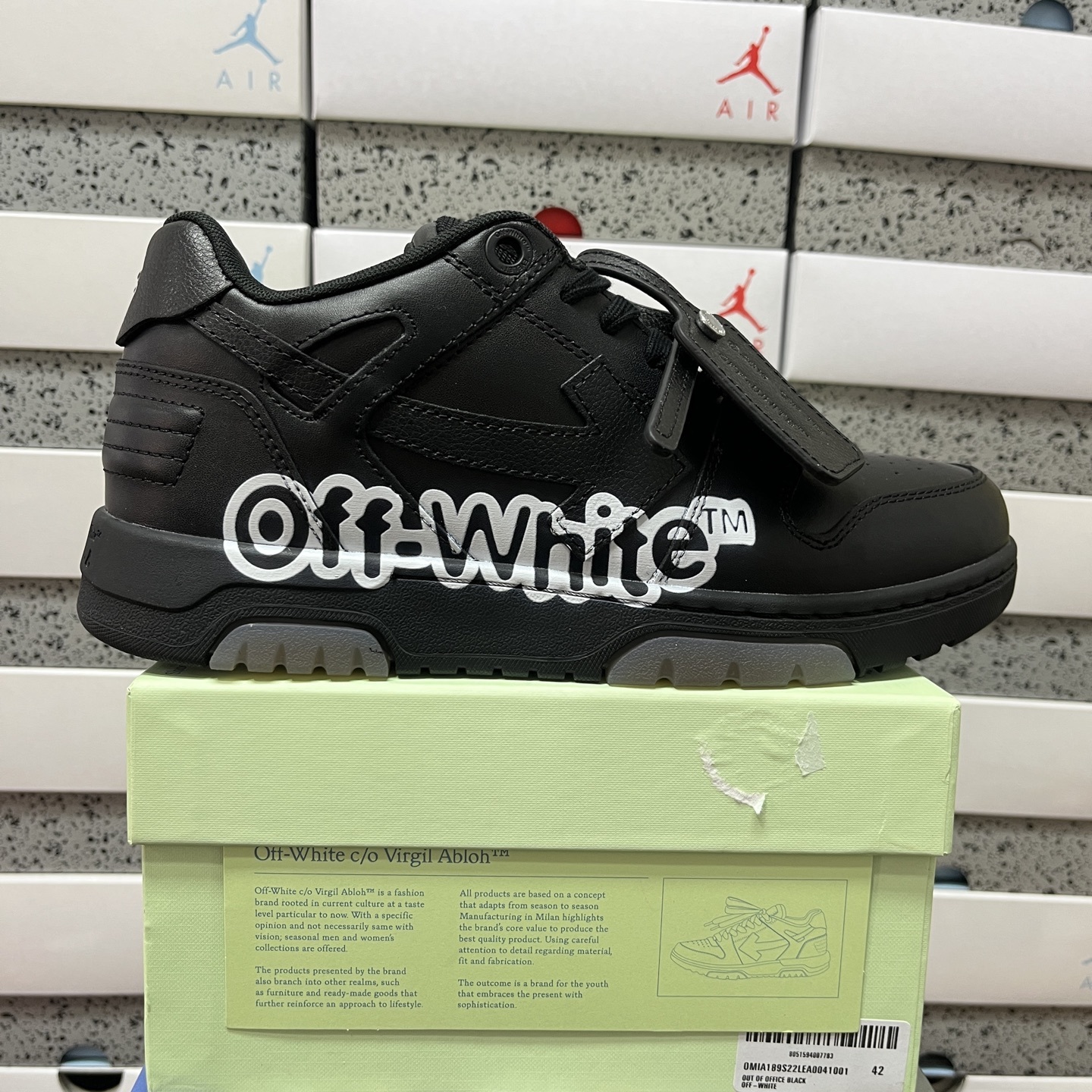 Off-White Out Of Office OOO Low Tops (Black White) - Image 11
