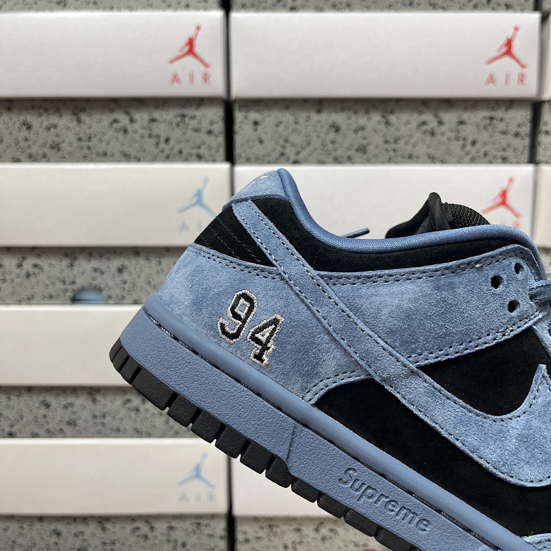 Nike SB Dunk Low Supreme 94 Ocean Fog Collab (Blue Black) - Image 7