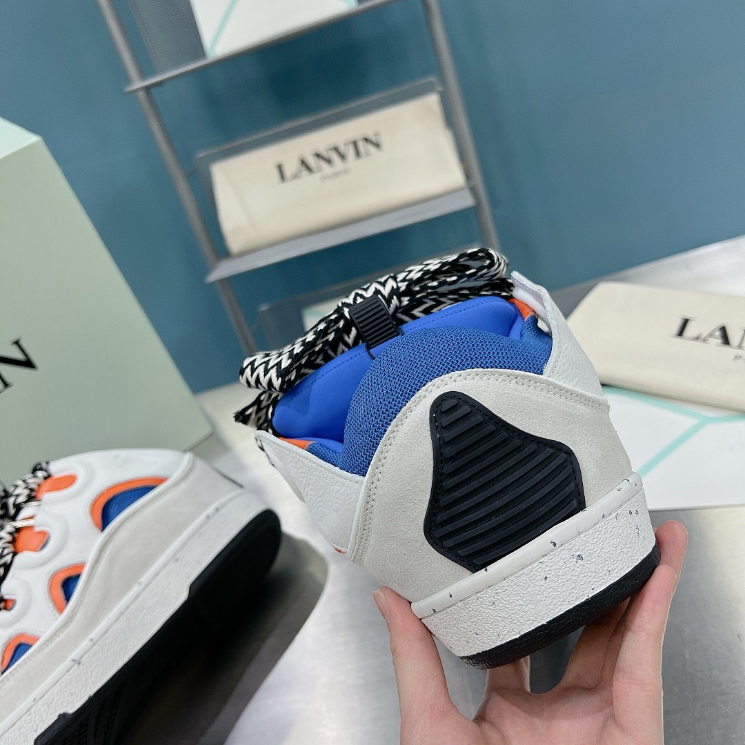 Lanvin FoShan Batch Lanvin Leather Curb Sneakers Three Generations - Image 2