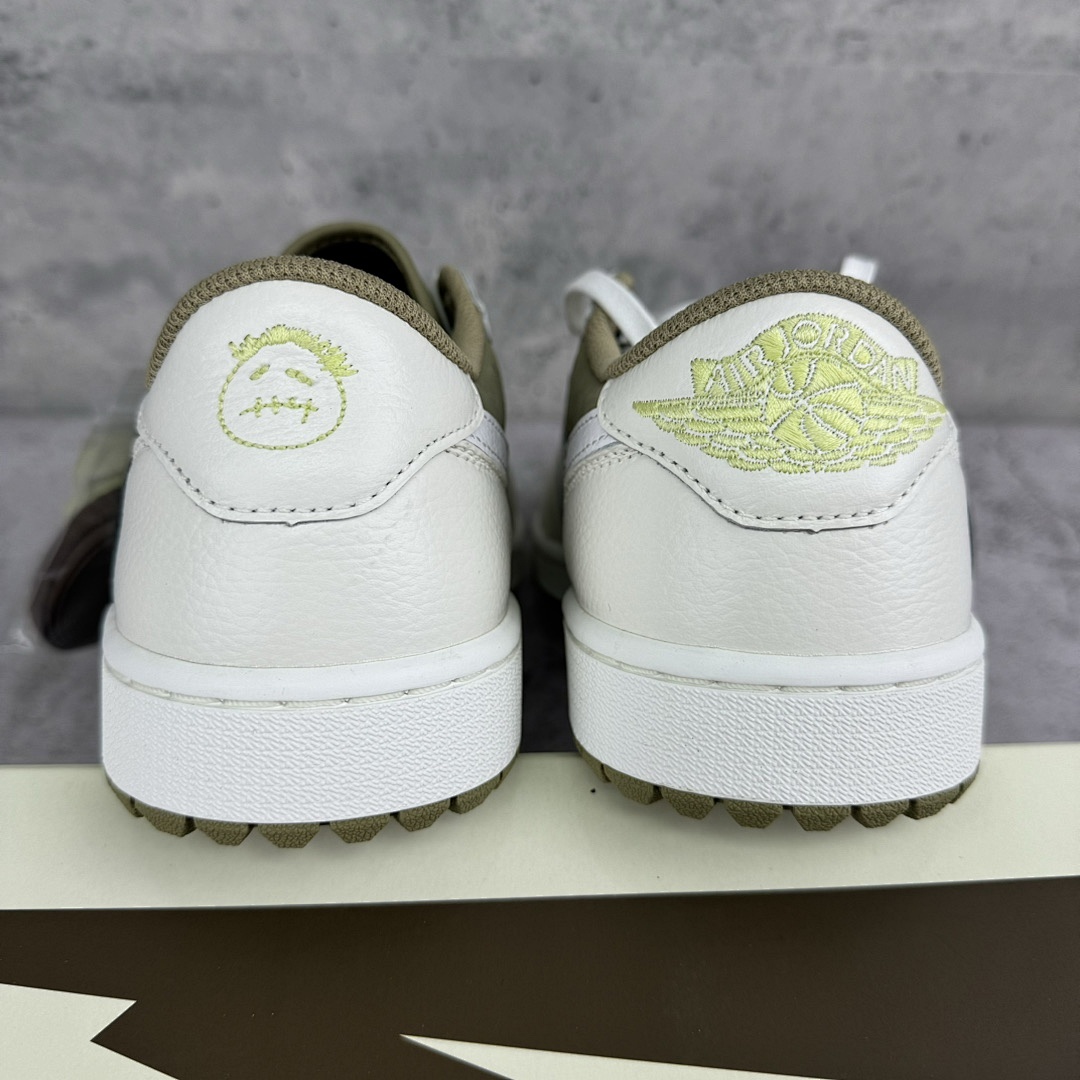 Chanel Jordan 1 Retro Low Golf Travis Scott Neutral (Olive) - Image 3
