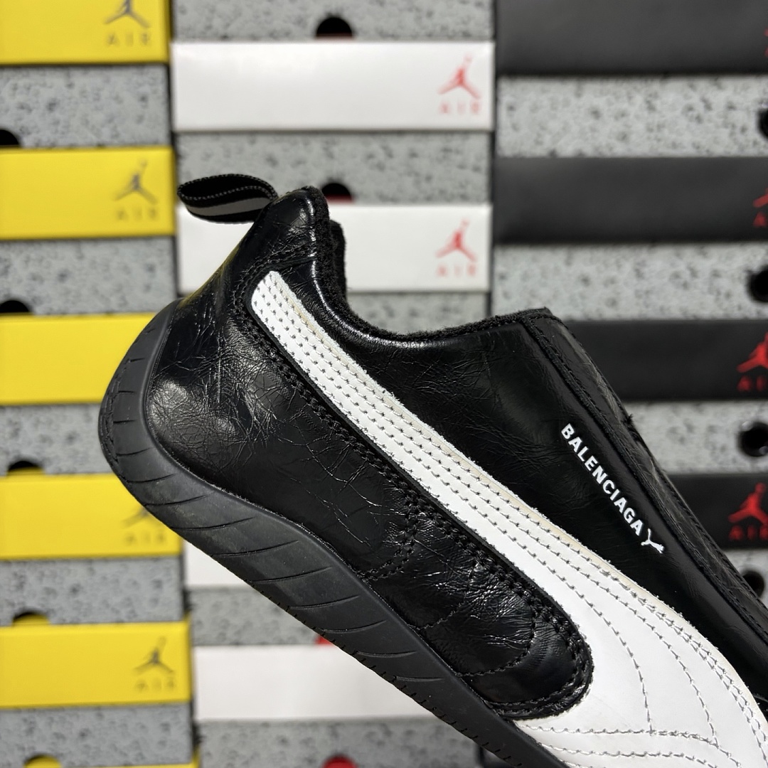 Balenciaga Speedcat Leather (Black White) - Image 8