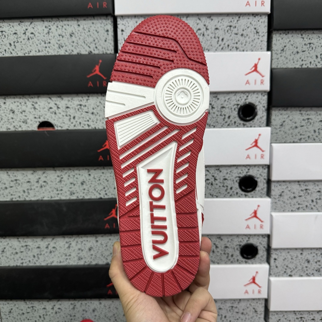 Louis Vuitton Trainer (White Red) - Image 8