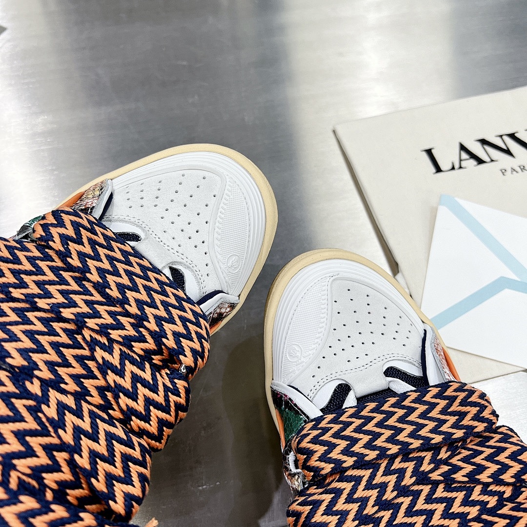 Lanvin FoShan Batch Lanvin Leather Curb Sneakers Three Generations - Image 66