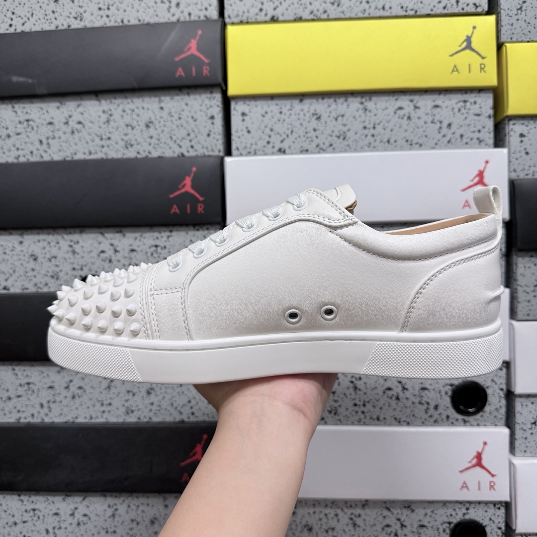 Christian Louboutin CL 32404223047 White Patent Stud - Image 5