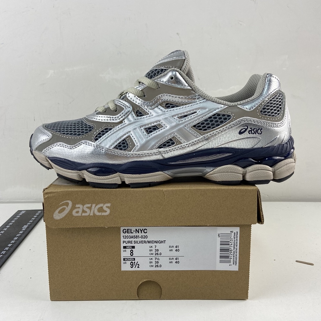 ASICS Gel-NYC Billy's Pure Silver Midnight NYC - Image 3