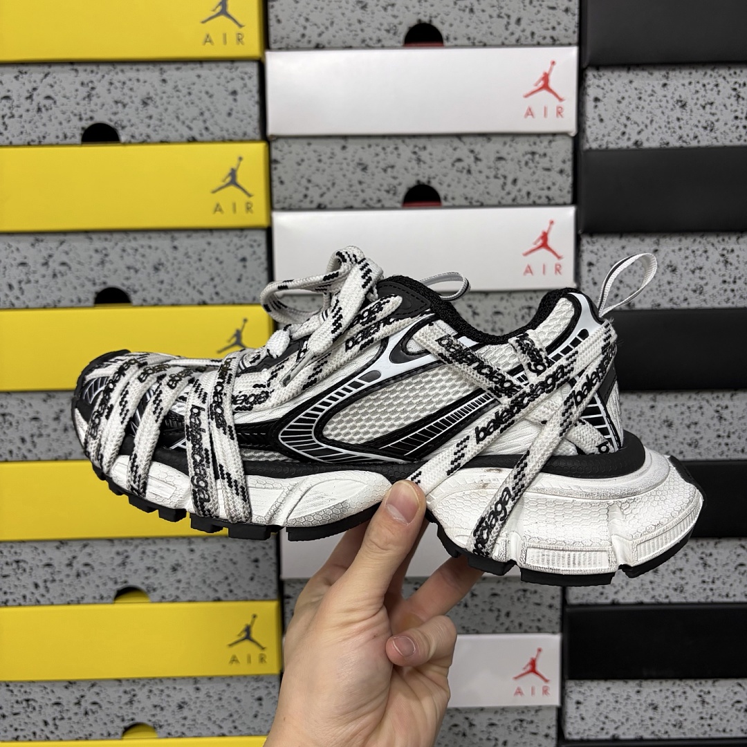Balenciaga 3XL Extreme Laces (White Black) - Image 6