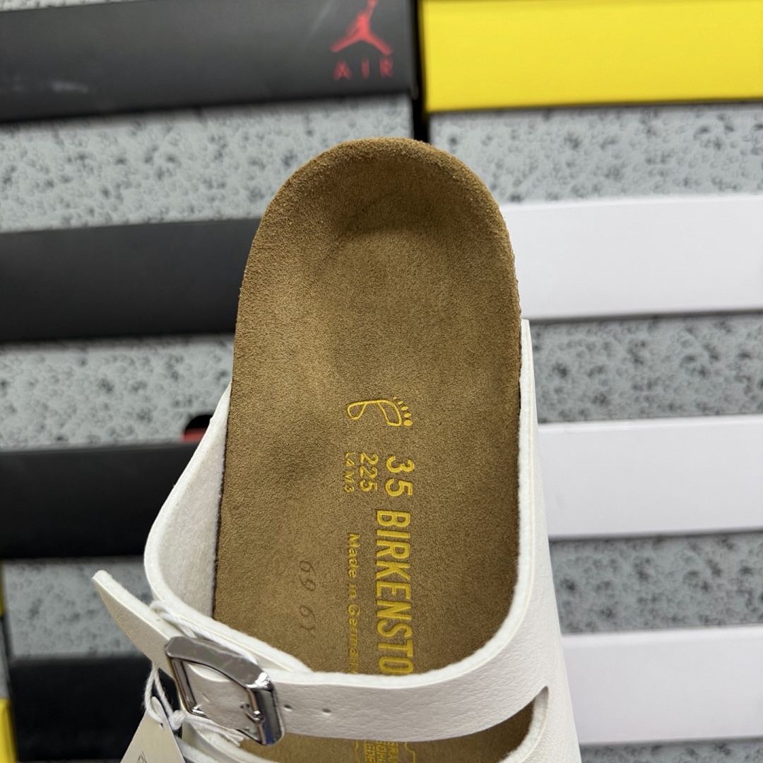 Birkenstock Birken Arizona Birkibuc Triple Buckle White (Sole) - Image 4
