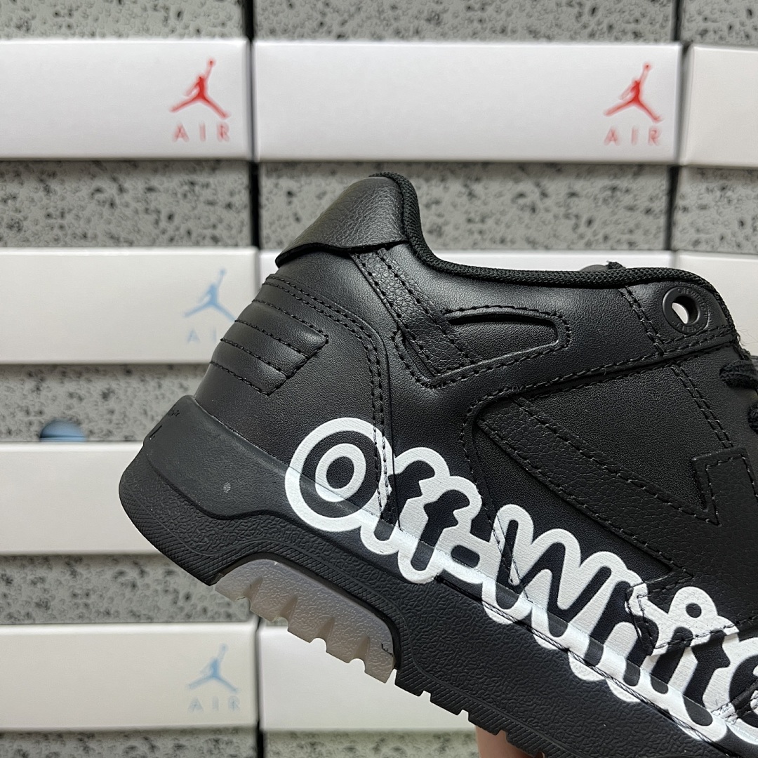 Off-White Out Of Office OOO Low Tops (Black White) - Image 10