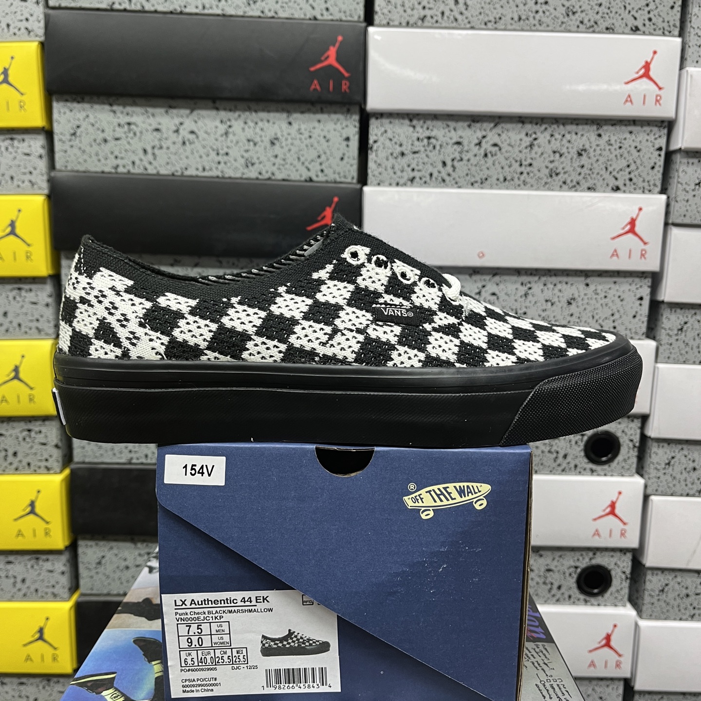 Vans LX Authentic 44 EK Punk Check Black Marshmallow V - Image 11