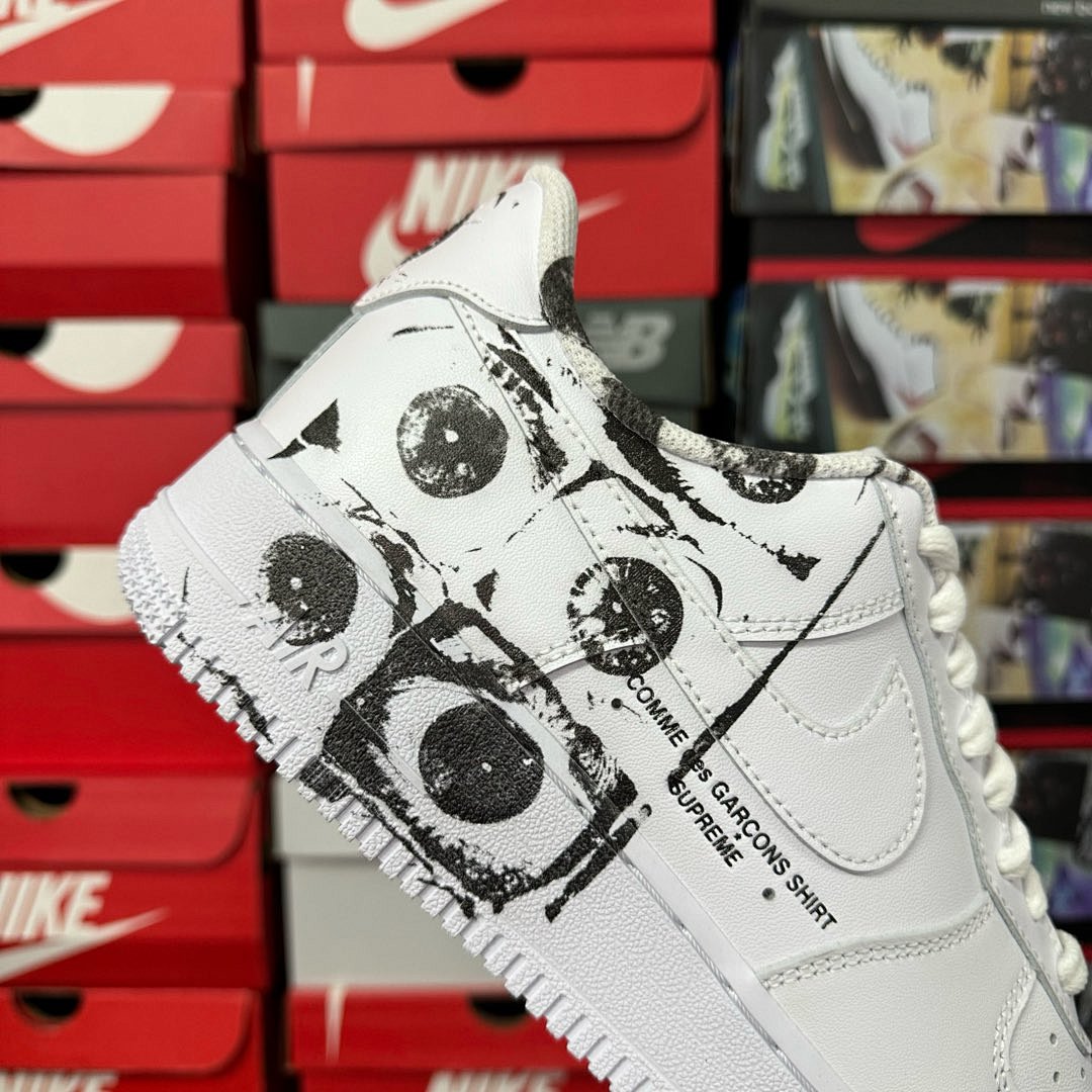 Nike Air Force 1 Low Supreme Comme Des Garcons Shirt - Image 9