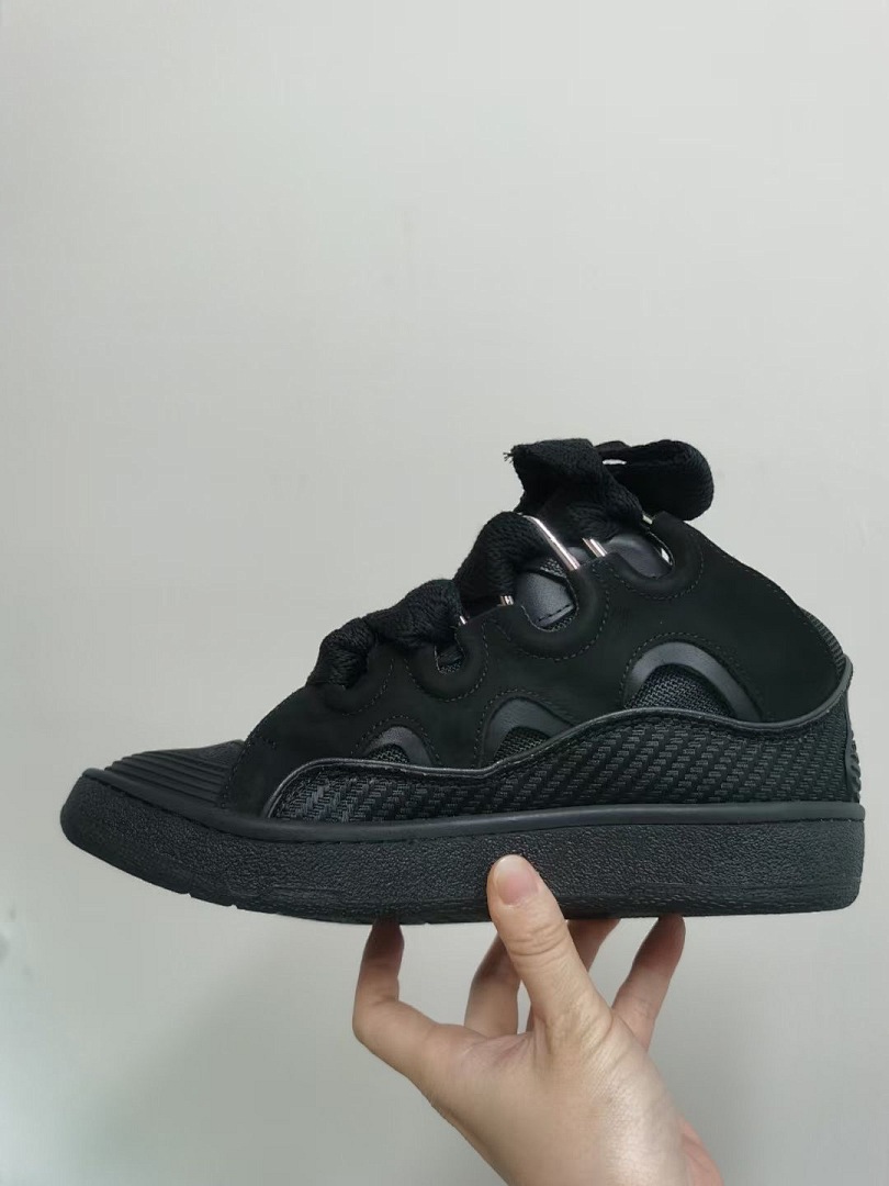 Lanvin FoShan Batch Lanvin Leather Curb Sneakers Three Generations - Image 2