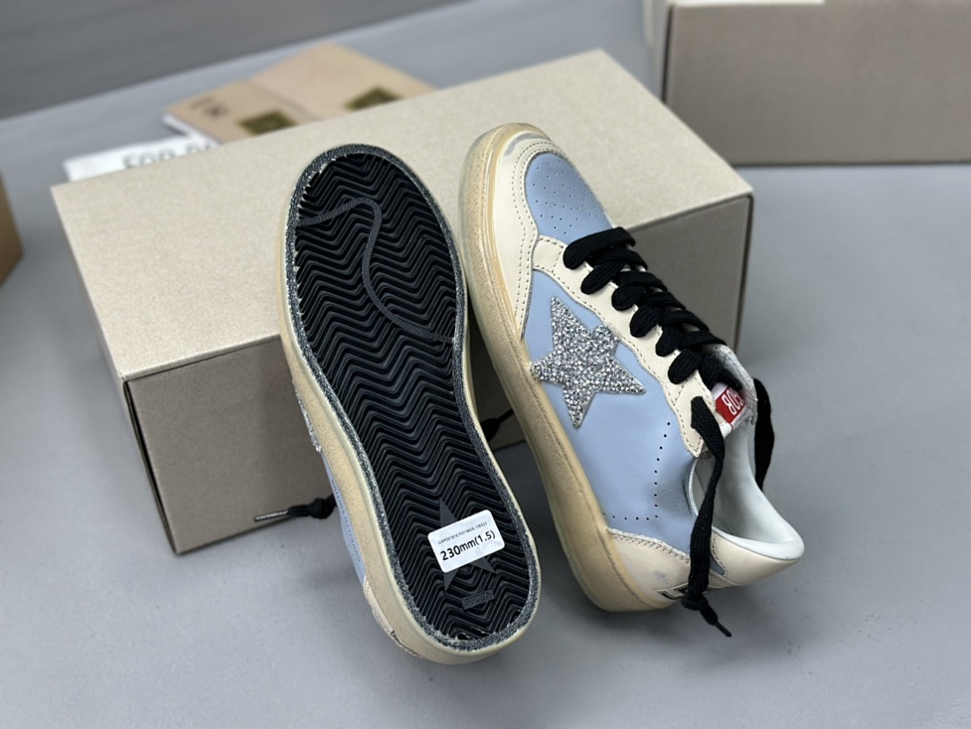 Golden Goose Deluxe Brand Limited Gum Sole Silver Star (White) - Image 2