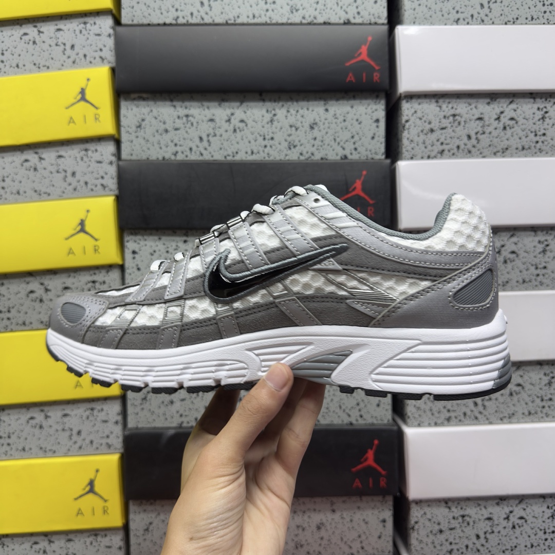 Nike P-6000 White Metallic Cool (Grey Black) - Image 6