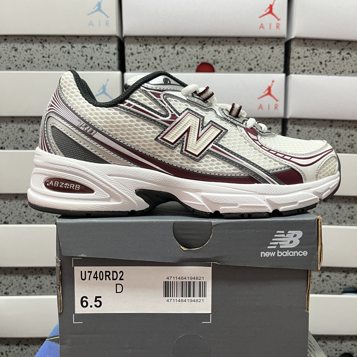 New Balance 740V2 Mercury Red Castlerock - Image 10
