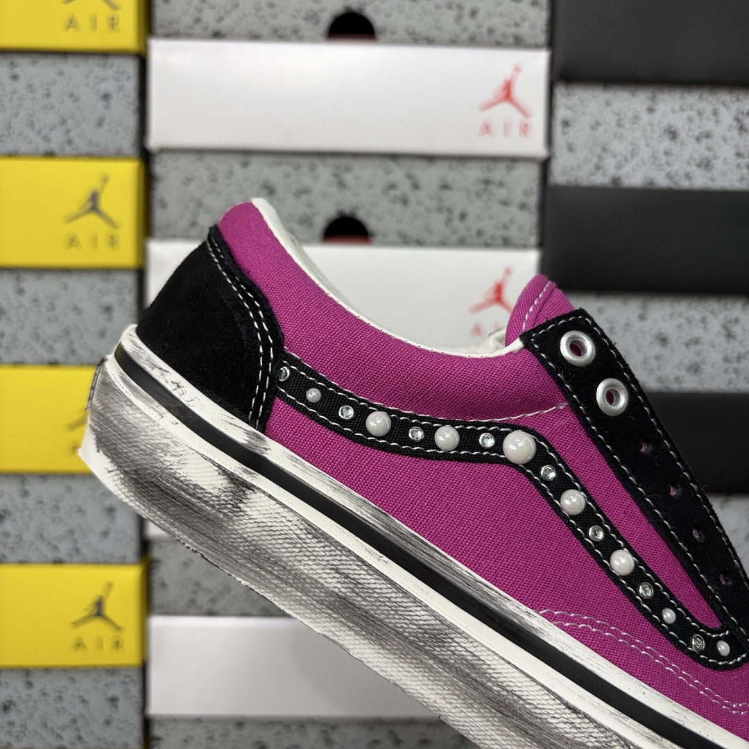 Vans OTW Old Skool 36 Pearlized Pack Pink Black VN000E8VHLE Bead Stud - Image 10