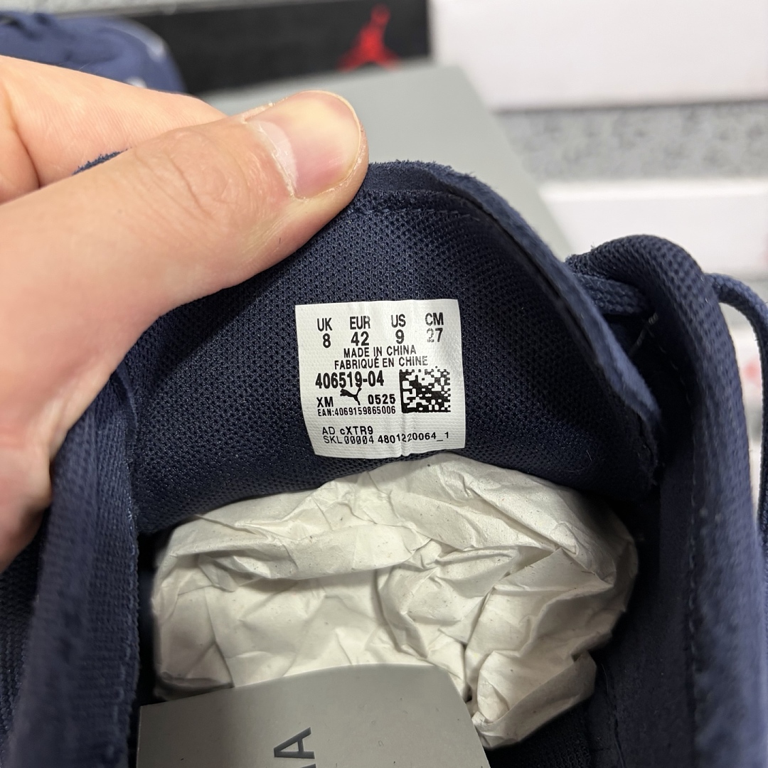 Balenciaga Speedcat Suede (Distressed Navy White) - Image 2
