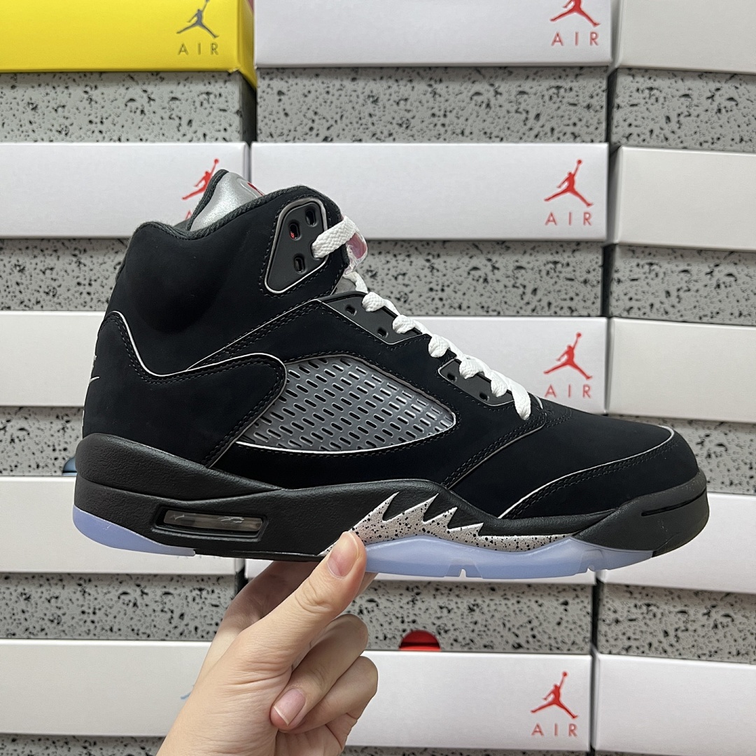 Nike Jordan 5 Retro OG Black Metallic Reimagined HF3975-001 (Silver) - Image 7