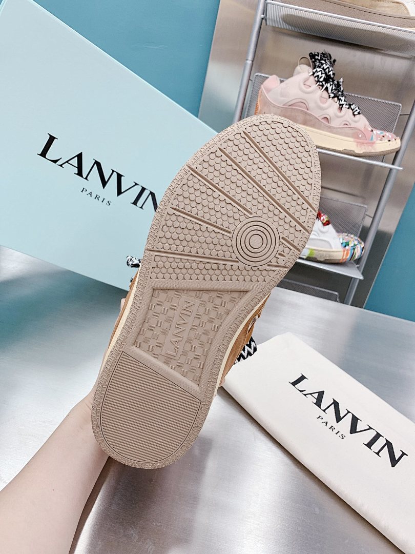 Lanvin FoShan Batch Lanvin Leather Curb Sneakers Three Generations - Image 27