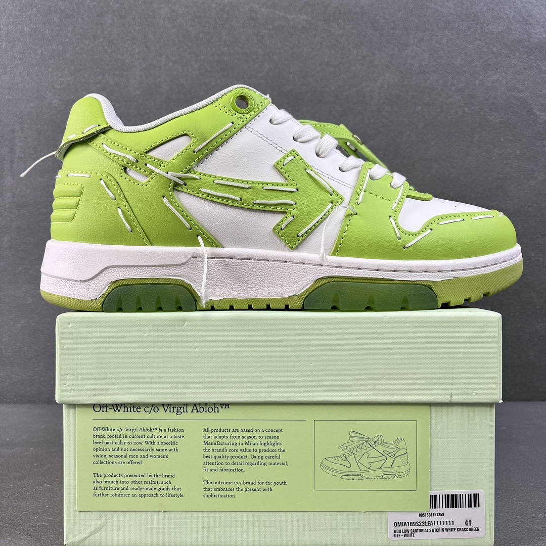 Off-White White Green Stitching - Image 10