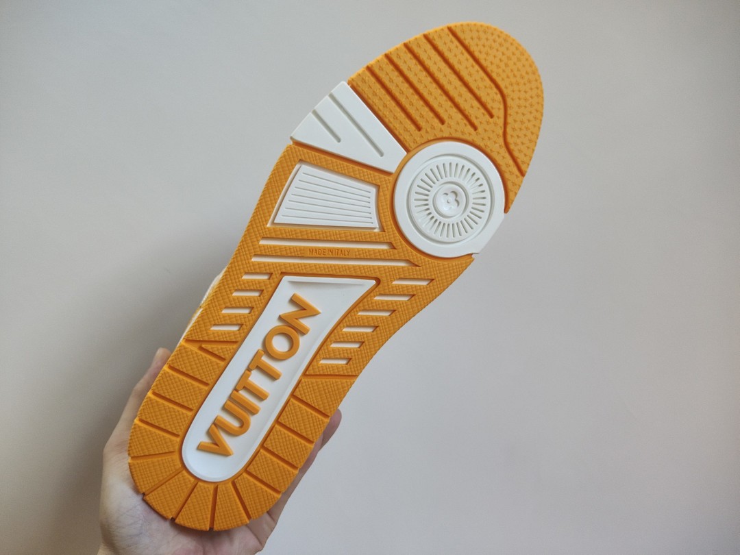 Louis Vuitton LV Trainer Yellow Monogram Denim (White) - Image 9