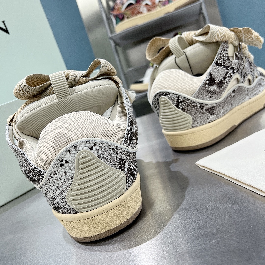 Lanvin FoShan Batch Lanvin Leather Curb Sneakers Three Generations - Image 82
