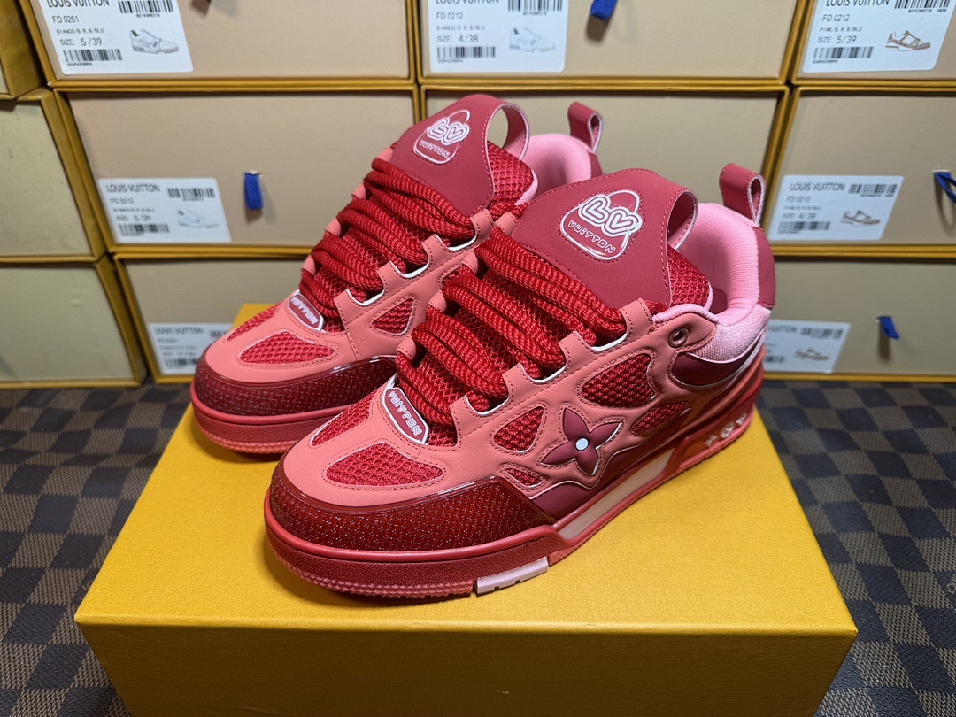 Louis Vuitton LV Skate Light Red Sneakers - Image 8
