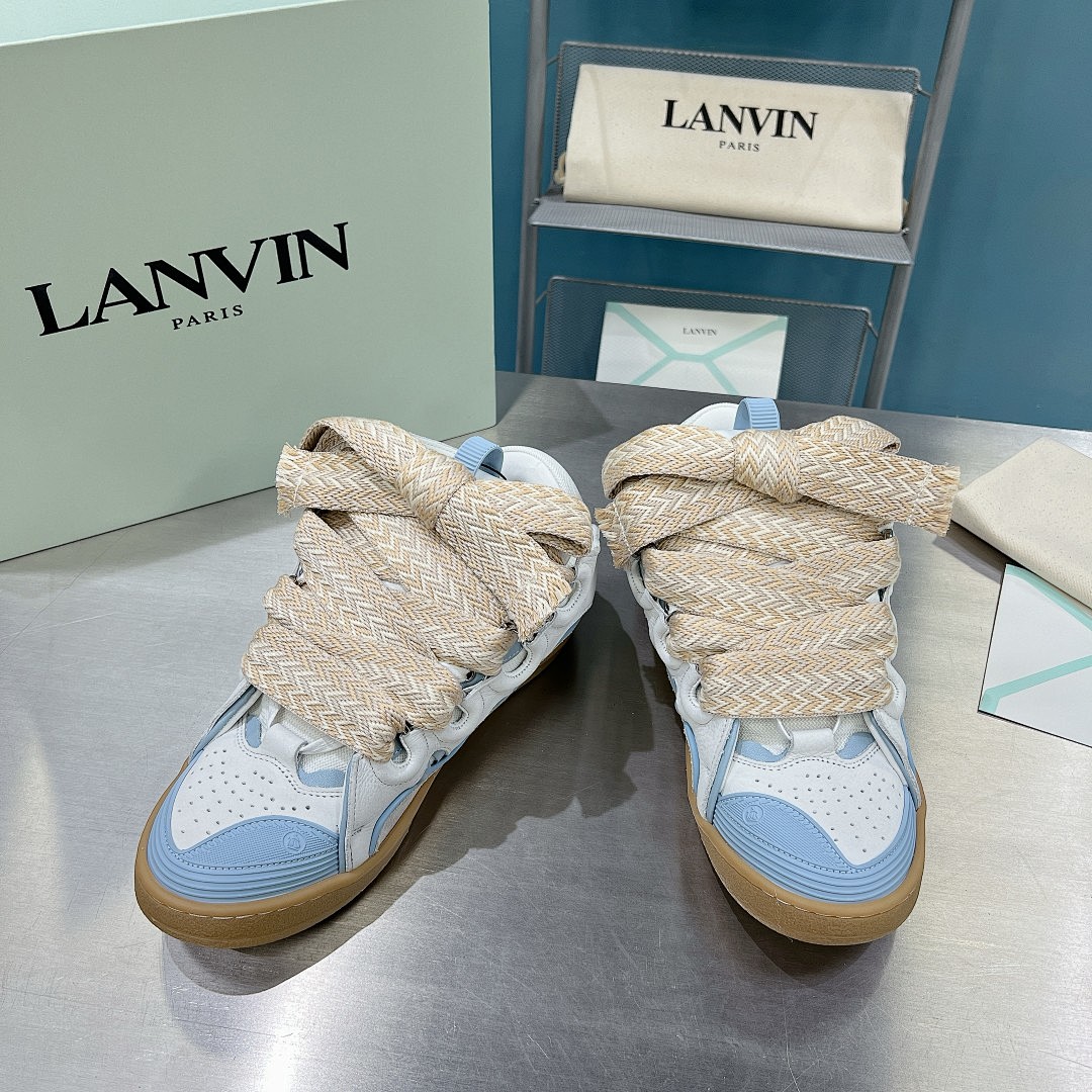 Lanvin FoShan Batch Lanvin Leather Curb Sneakers Three Generations - Image 3