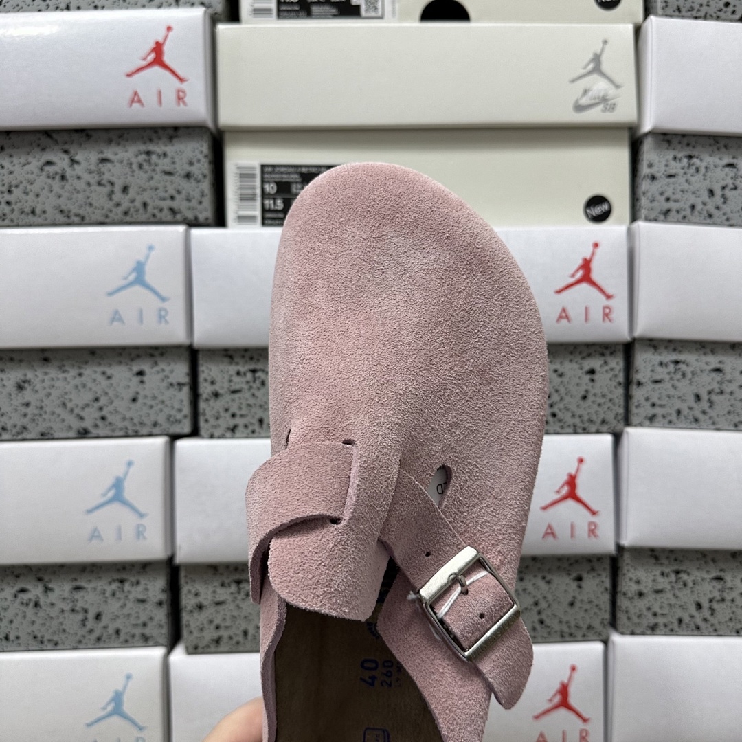 Birkenstock Birken Boston Soft Footbed Pink Suede (Thick Leather) - Image 9