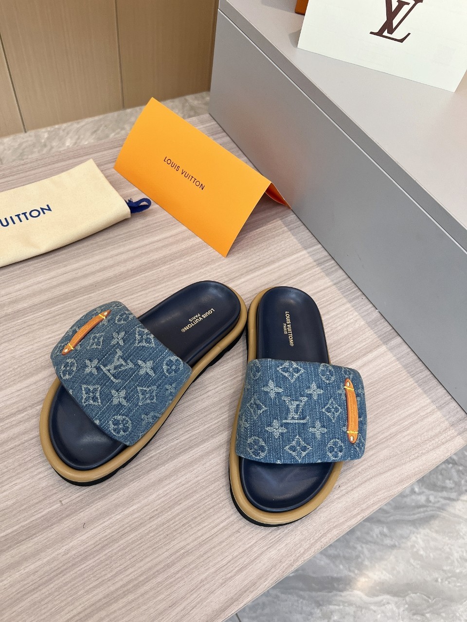 Louis Vuitton Velcro Slippers - Image 10