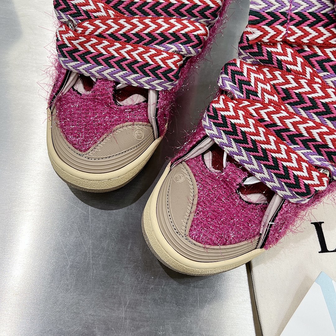 Lanvin FoShan Batch Lanvin Leather Curb Sneakers Three Generations - Image 37
