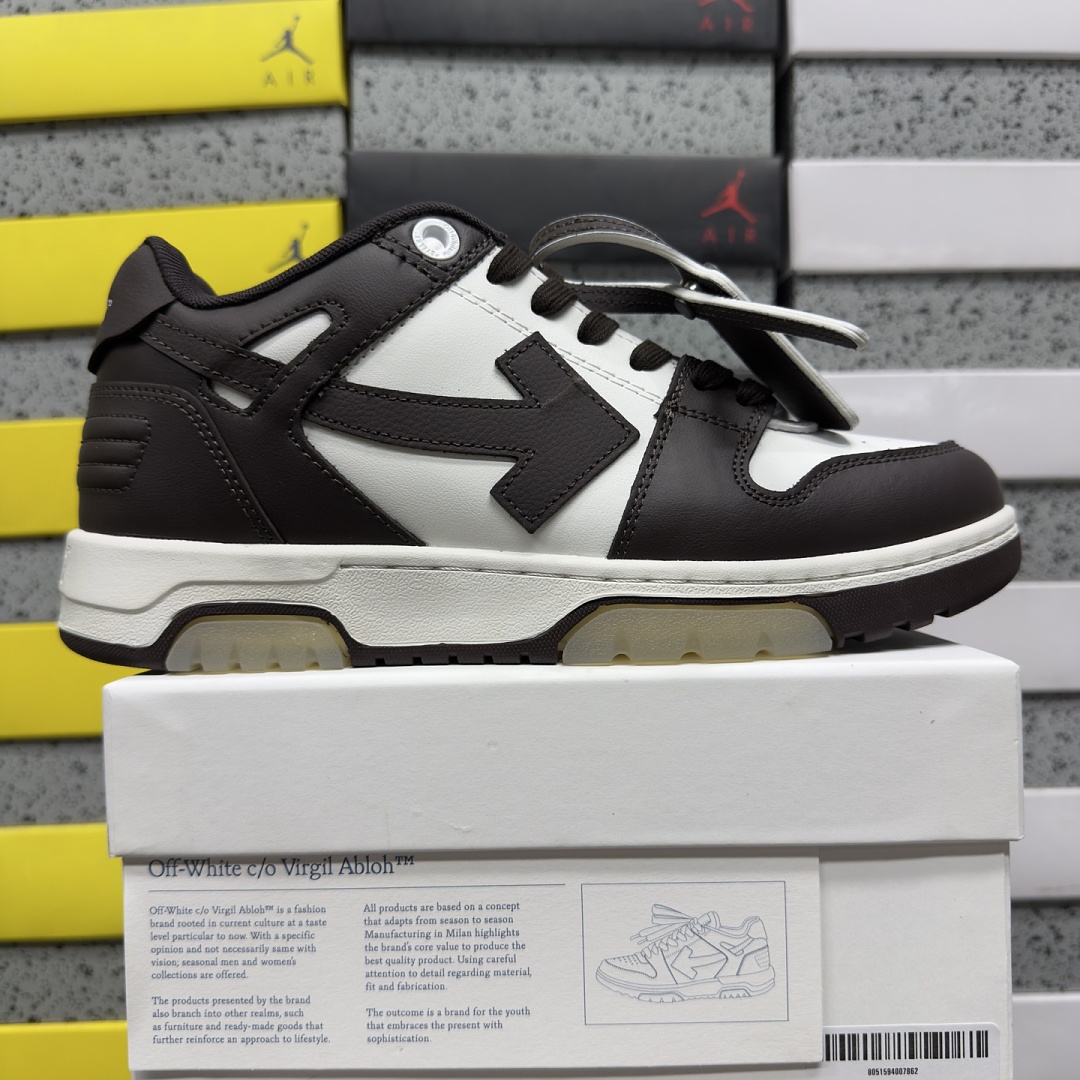Off-White Out Of Office OOO Low Tops (Chocolate White)