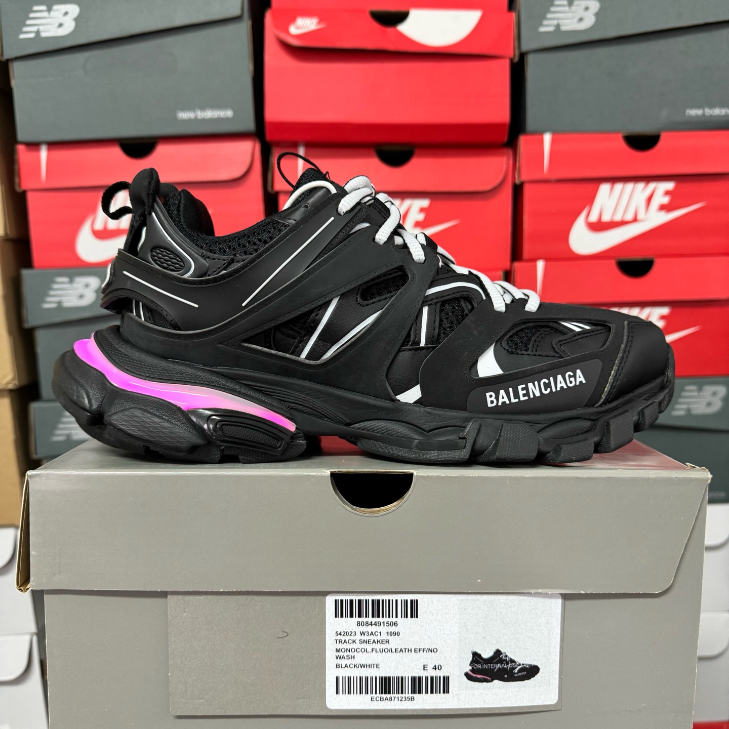 Balenciaga Track Black White LED - Image 11
