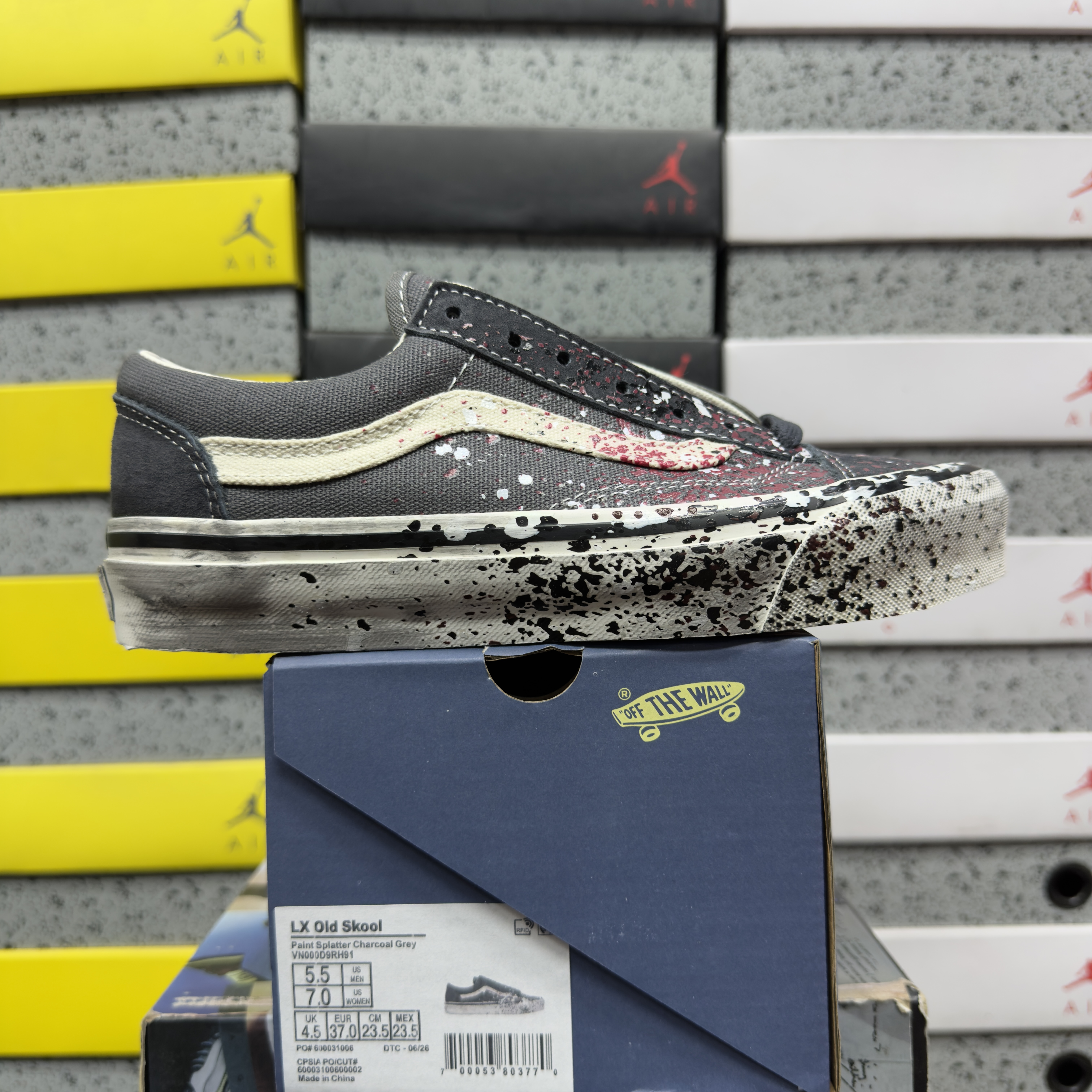 Vans Premium Old Skool 36 Paint Splatter Charcoal (Grey) - Image 10
