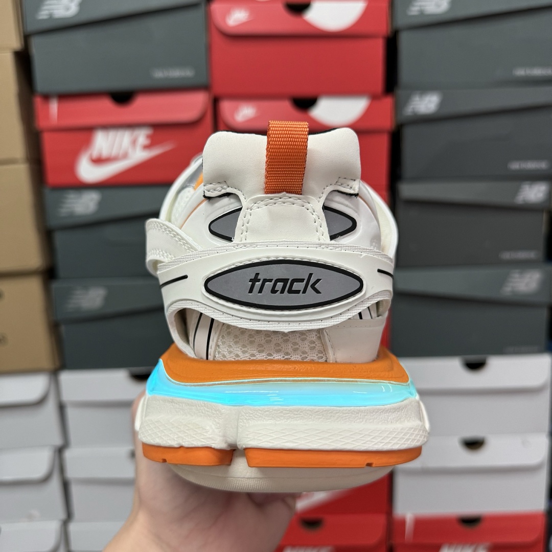 Balenciaga BLCG Track LED (White Orange) - Image 9